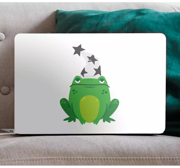 žaba s hladno kapo laptop kože - TenStickers