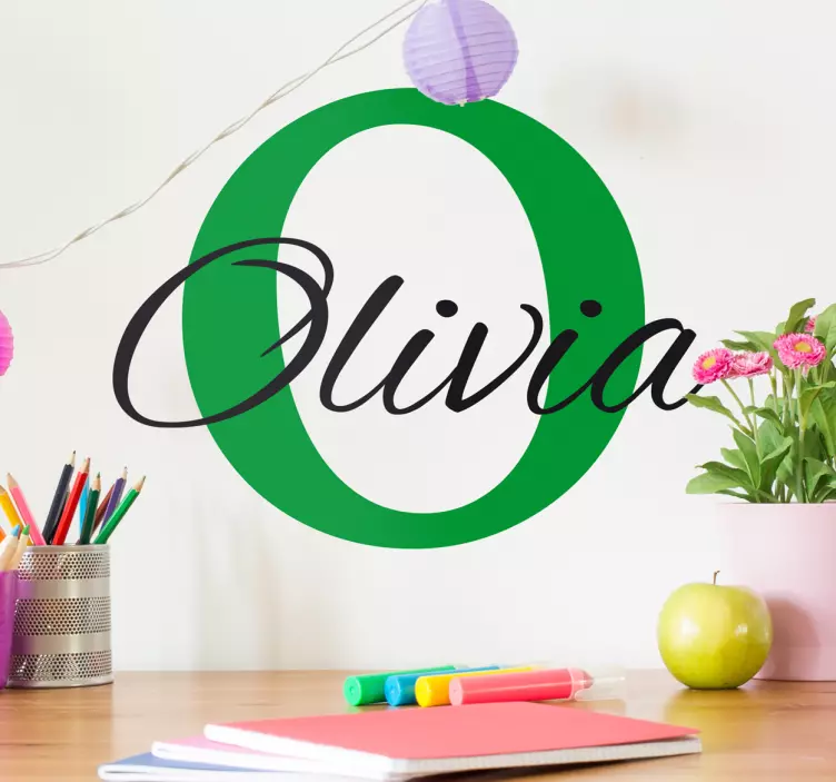 Začetnica in ime nalepke - TenStickers