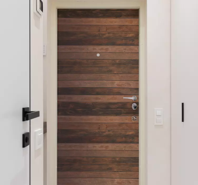 Zaključek lesenih vrat nalepka za vrata - TenStickers