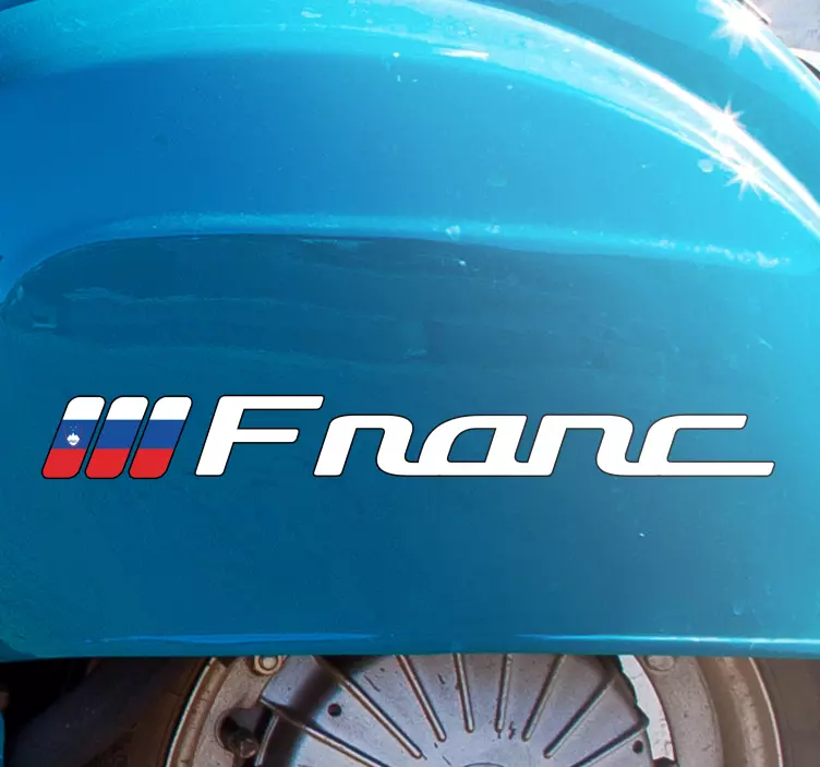 Zastava in ime motocikla po meri - TenStickers