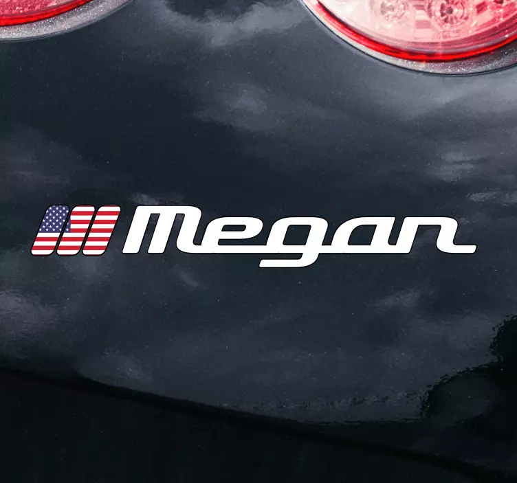 Nalepka za zastavo zda in ime po meri - TenStickers