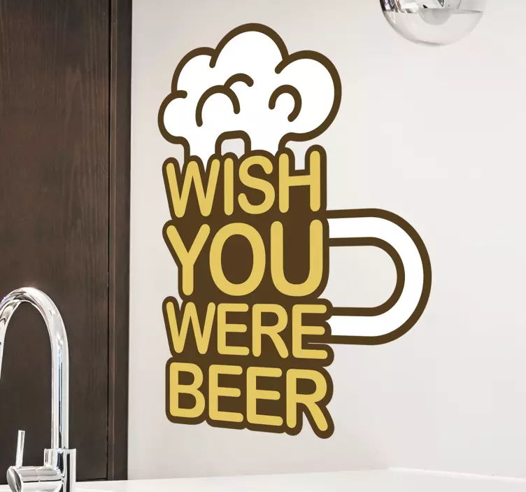 želel bi si biti pivo nalepka živali - TenStickers