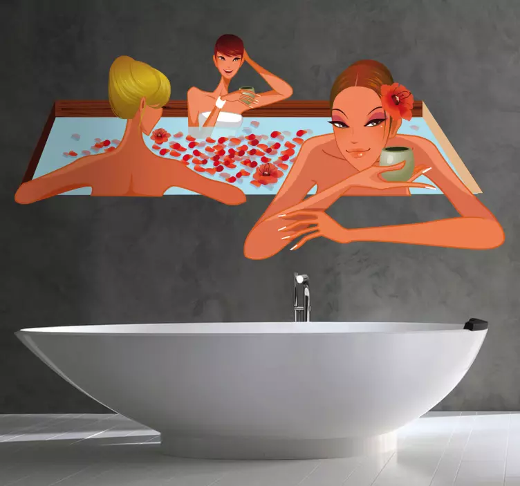 ženske v jacuzzi nalepki - TenStickers
