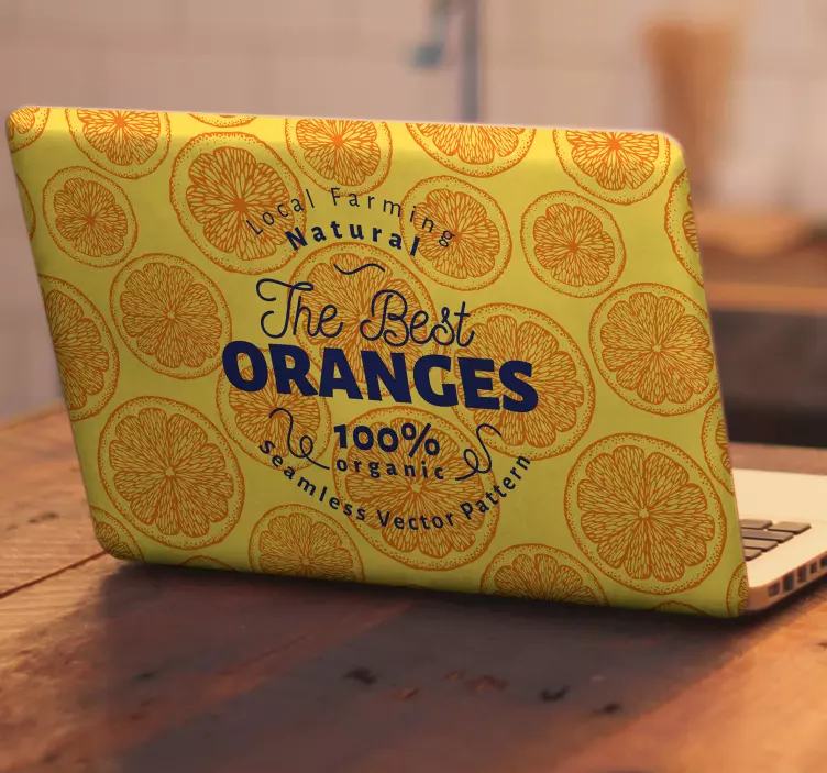 Zesty citrus motif nalepka za prenosnik - TenStickers