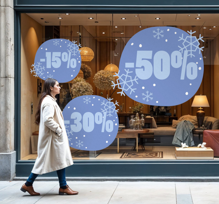 Zimski popust nalepka za razprodajo - TenStickers