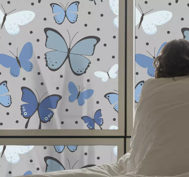 živahen motiv metulja nalepka živali - TenStickers