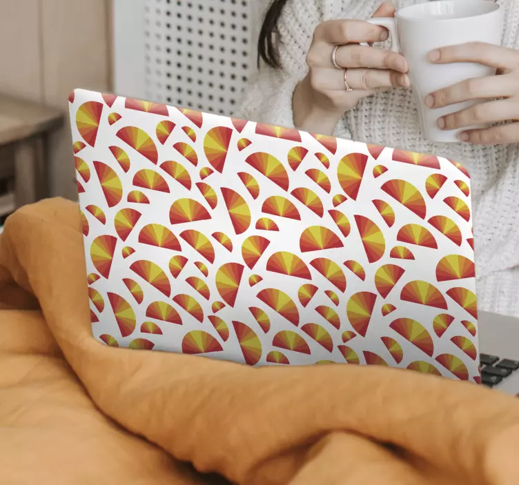 živahne geometrijske figure nalepka za prenosnik - TenStickers