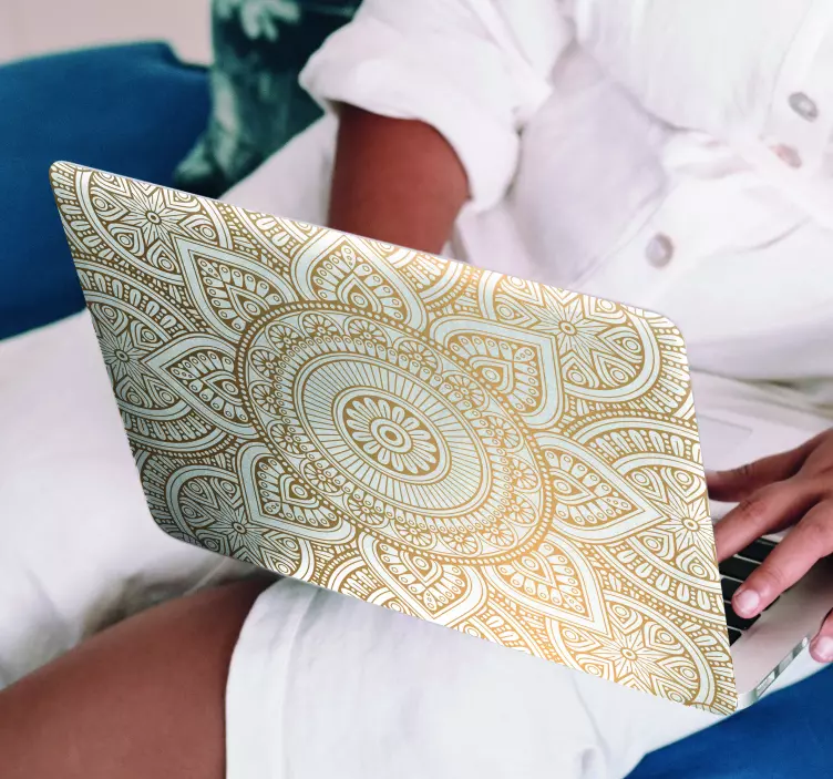 Zlata nalepka za prenos mandale - TenStickers