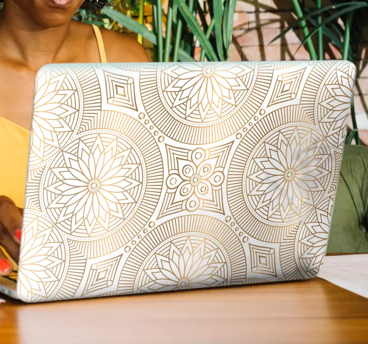 Nalepka za prenos zlatih tonov mandala - TenStickers