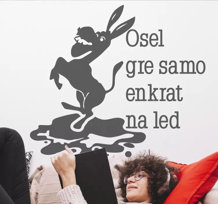 Nalepka znanega slovenskega osla - TenStickers