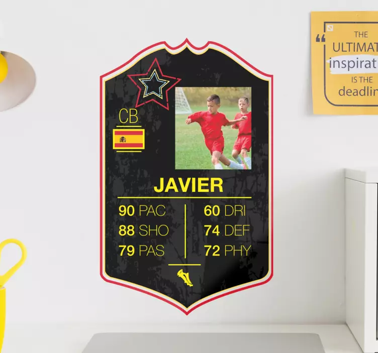 Nalepka stene z zvezdicami igralca nogometa - TenStickers