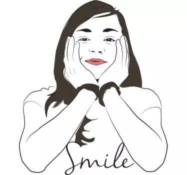 Nasmeh portret stenske nalepke - TenStickers
