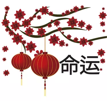 Kinezi destinacijo orientalski stenski dekor - TenStickers