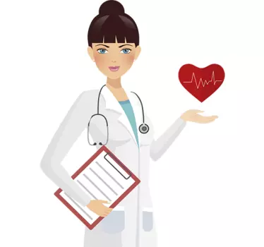Medicinska sestra ilustracija stenski dekor - TenStickers