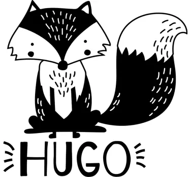 Prilagodljiva lisica ilustracija stenska umetnost - TenStickers