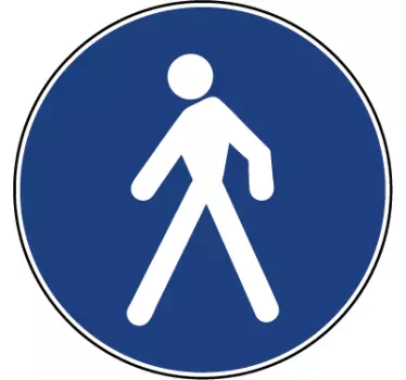 Nalepka za cestni znak za pešce - TenStickers