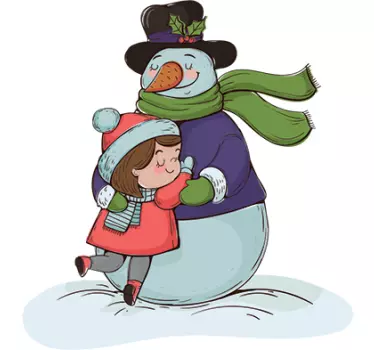 Božični objem božične stenske nalepke - TenStickers