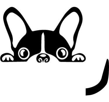 Skrivna nalepka stikala luči frenchie - TenStickers