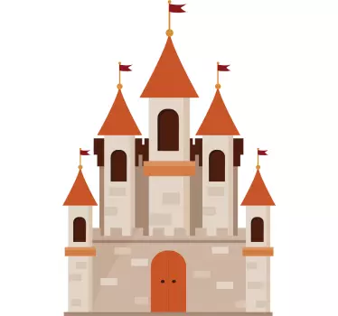 Nalepka za rustikalni grad skica - TenStickers