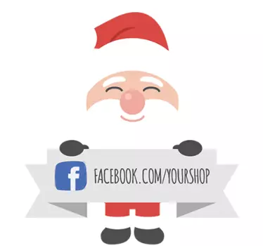 Nalepka za božično facebook za podjetja - TenStickers