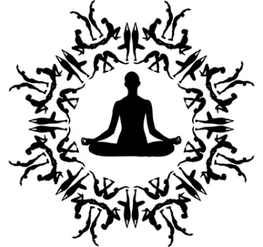Joga krožne figure dekor stene - TenStickers