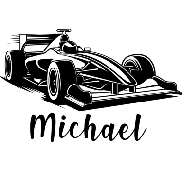 Custom car for kids room nalepka za vrata - TenStickers