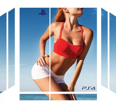 Nalepka ps4 seksi dekle ps4 - TenStickers