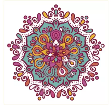 Okrasne ploščice iz vinilne ploščice mandala - TenStickers