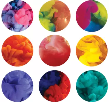 Stenski nalepki barvni dim - TenStickers