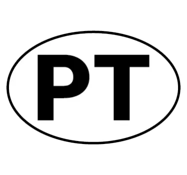 Pt ovalna nalepka avtomobila - TenStickers