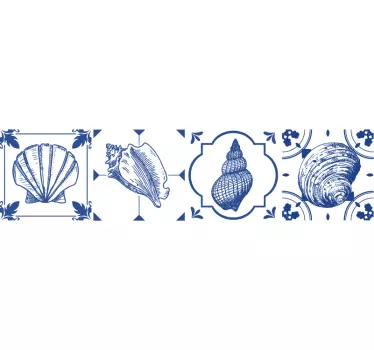 Nalepka za stenske ploščice školjke - TenStickers