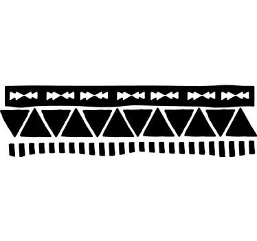 Aztecs robni vzorec nalepka domače stene - TenStickers