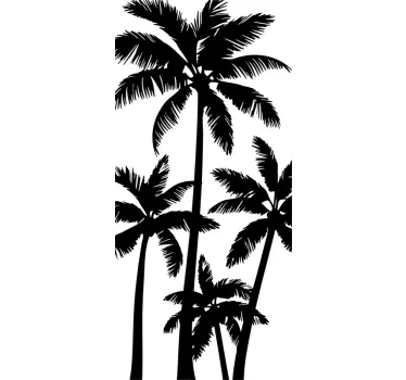 Palmtrees tuš risanje doma stenske nalepke - TenStickers