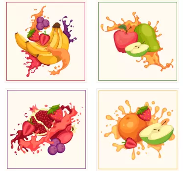 Nalepka za plodove kolažne pločevine - TenStickers