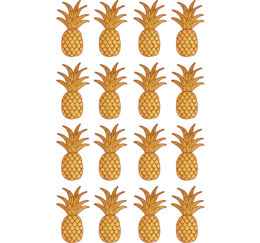 Nalepka za stene z zlatim ananasom - TenStickers