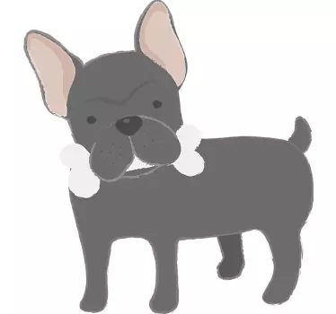 Nalepka francoske buldogske stene - TenStickers