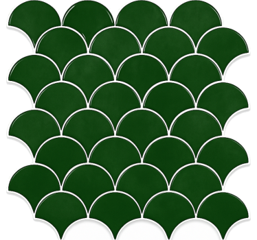 Emerald green fish scale nalepka za kopalnico - TenStickers