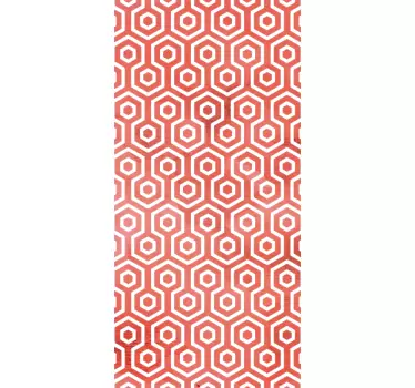 Koralna geometrijska tekstura nalepka za steno - TenStickers