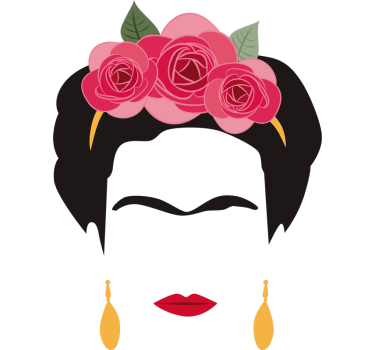 Frida kahlo minimalistični portretni lik nalepke za stene - TenStickers