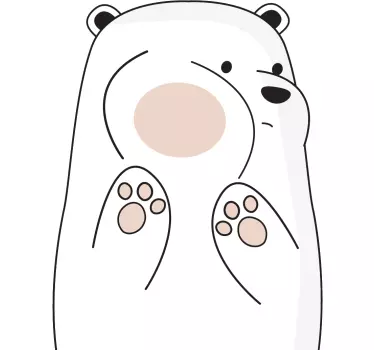 Smešna medvedka okenska nalepka - TenStickers