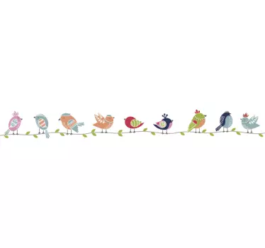 Barvita ptica ptica stenske nalepke - TenStickers