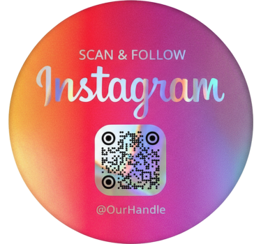 Nalepka živali mavrični qr koda za instagram - TenStickers