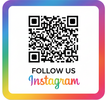 Nalepka živali instagram mavrični rob qr - TenStickers