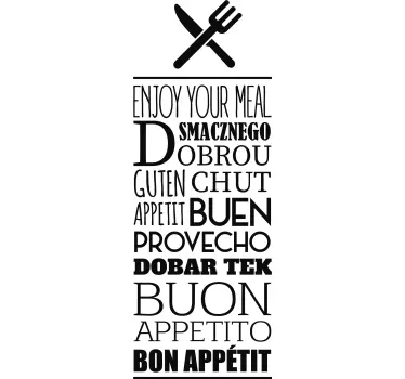 Uživajte v nalepki za jedilnico - TenStickers