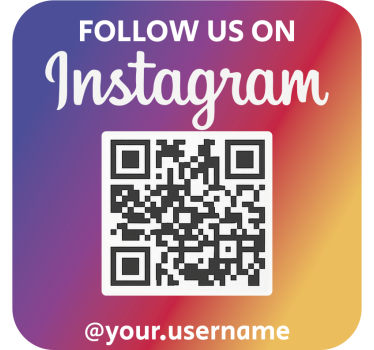 Nalepka živali barvni kvadratni instagram qr - TenStickers