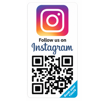 Nalepka živali vertikalni qr koda za instagram - TenStickers