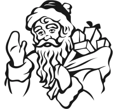 Božiček z vrečo daril - TenStickers
