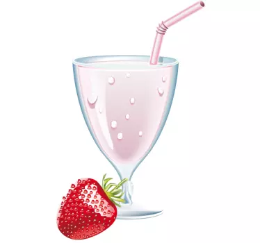 Nalepka jagodnega milkshakea - TenStickers