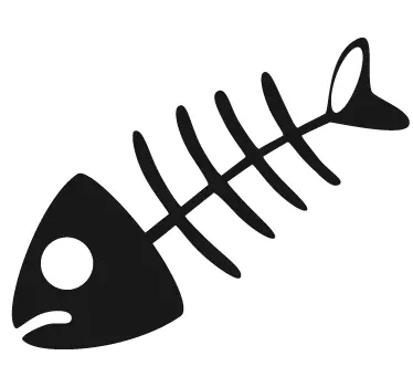Nalepka stene ribjega okostja - TenStickers