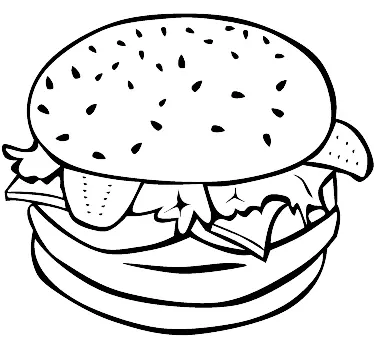 Stenska nalepka obrisa hamburgerja - TenStickers